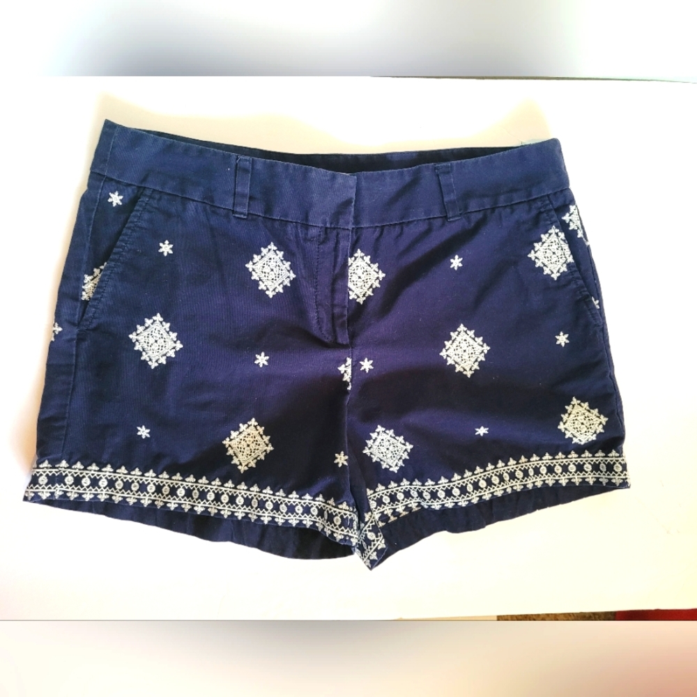 Loft Outlet Blue & White Shorts Size 8